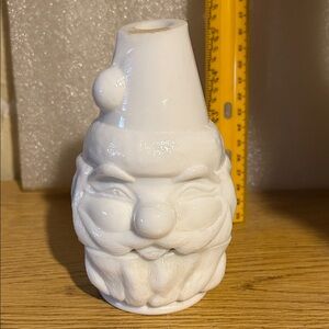 Vintage 2 pc white Santa.